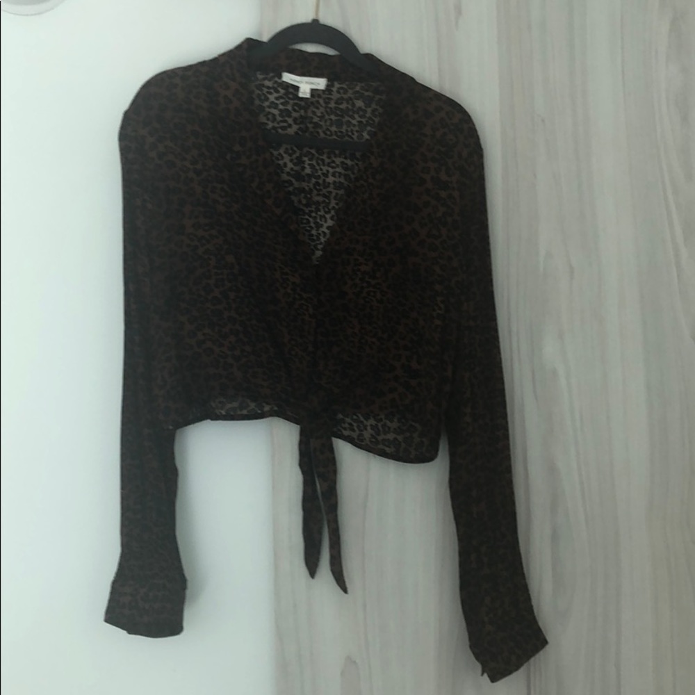 New animal print long sleeve shirt